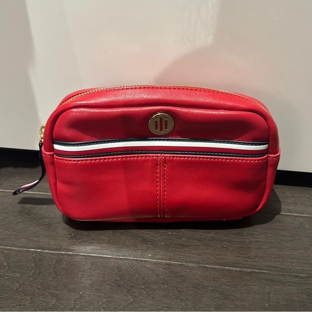 Tommy Hilfiger Red Leather Crossbody